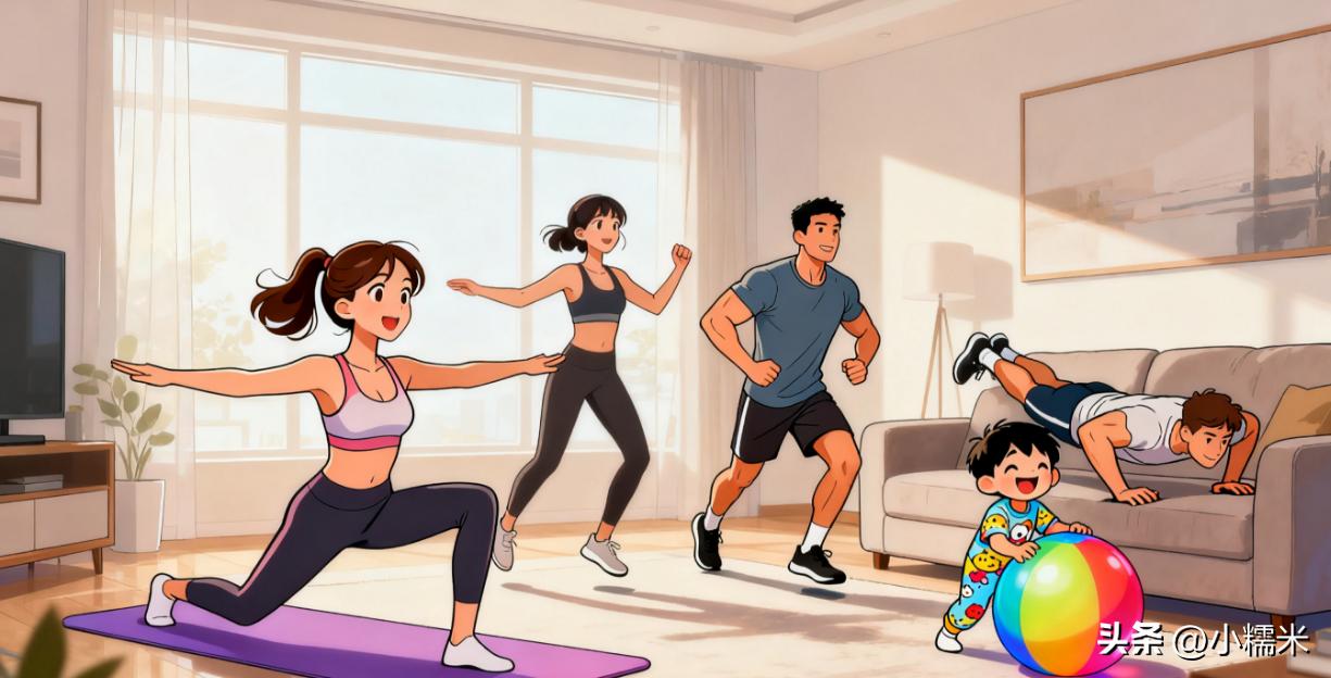 运动操_下班后1小时家庭轻运动_客厅拉伸操