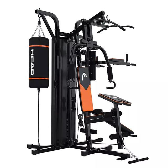 海德三人站综合训练器测评_大型全身综合训练器_家庭版健身器材安装教程
