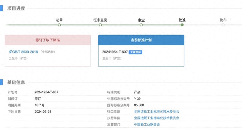 pg国际电子游戏app 官方披露：卫生巾新国标已通过审查，正在批准