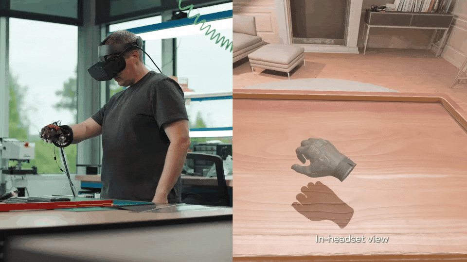 元宇宙触觉手套_Meta现实实验室_运动健身手套