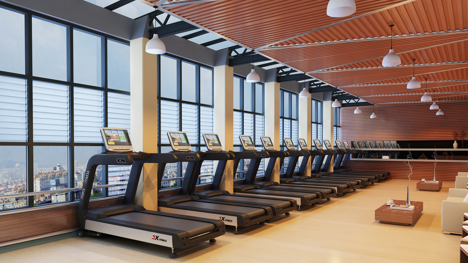 现代化商用史密斯训练器展示